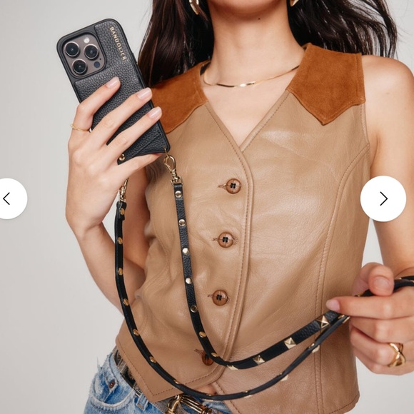 Bandolier SARAH Crossbody Phone Case in Black/Gold - iPhone 13 Pro Max - Picture 7 of 10
